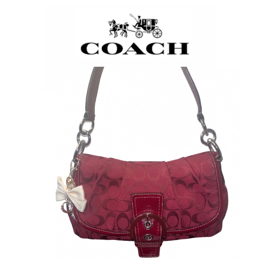 Coach EUC SoHo Crimson Burgundy Red Shoulder Bag